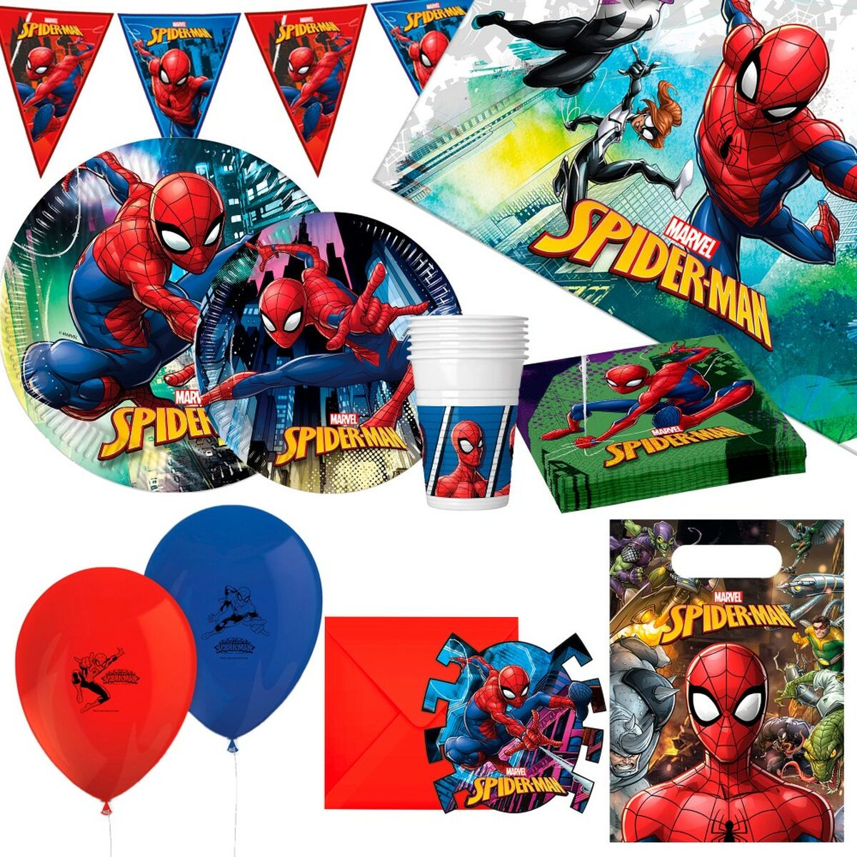 zestaw do organizacji party Spiderman 66 Części