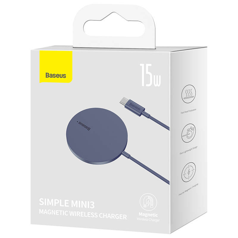 Baseus Simple Mini3 Wireless Magnetic Charger 15W (purple)
