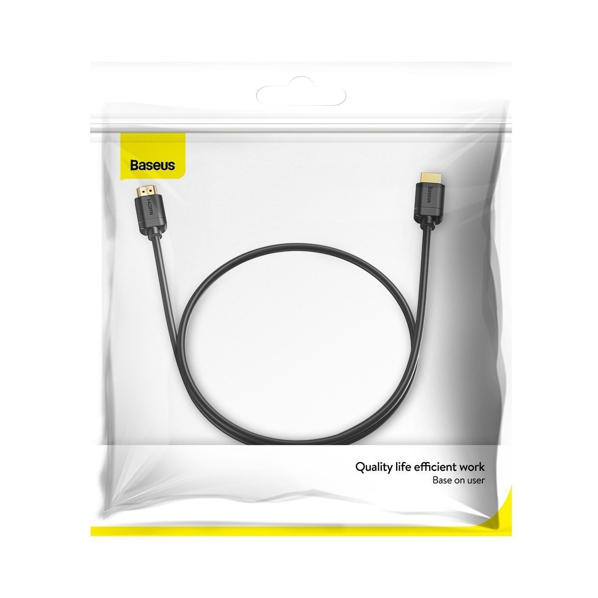 Baseus 2x HDMI 2.0 4K 60Hz Cable, 3D, HDR, 18Gbps, 8m (black)