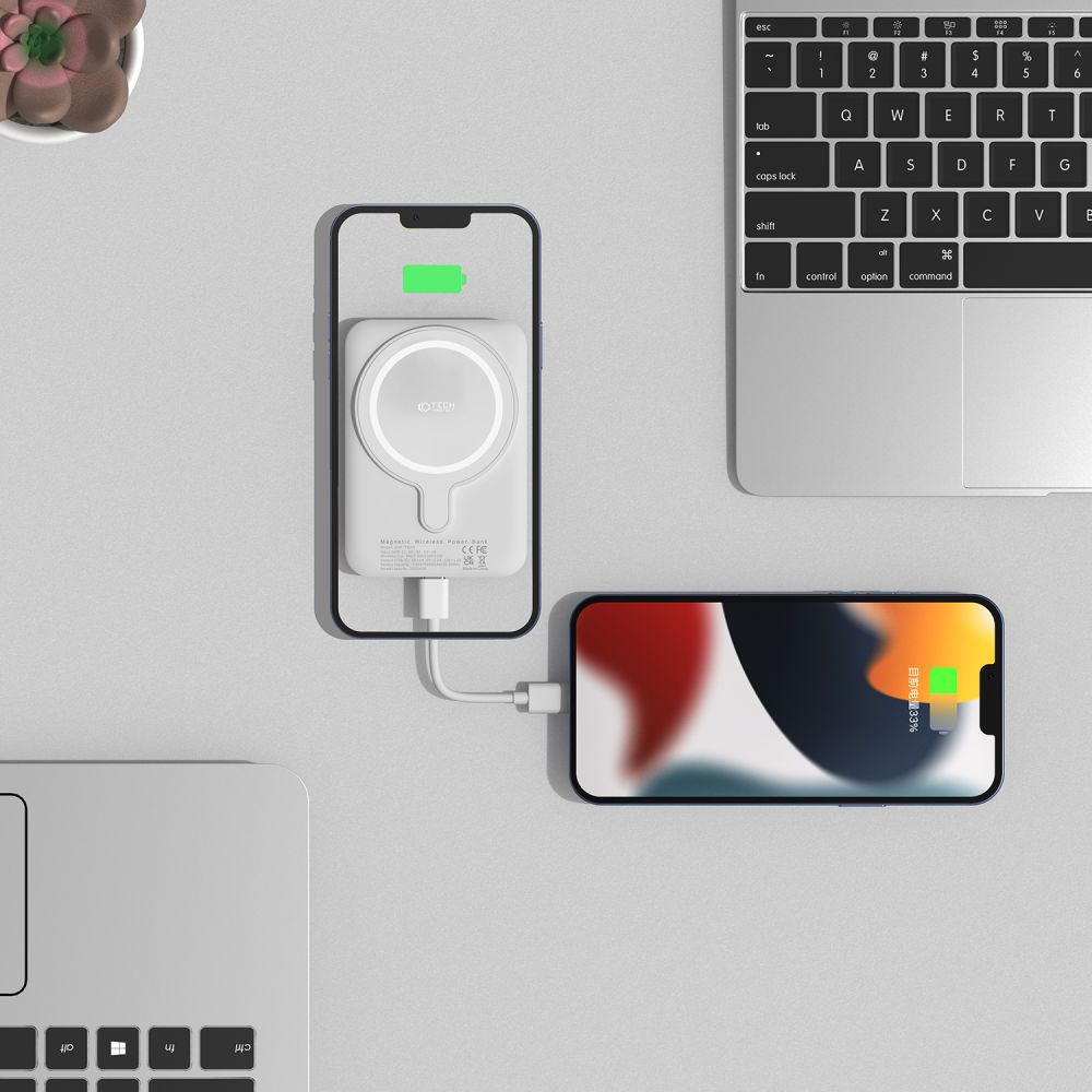 Tech-Protect PB10 LifeMag Powerbank MagSafe 5000mah White