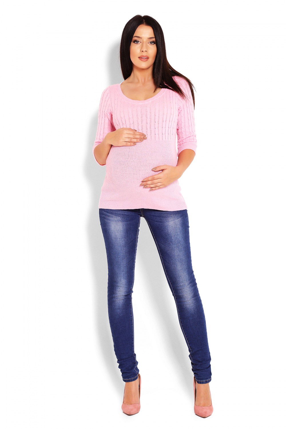  Pregnancy sweater model 123420 PeeKaBoo  pink