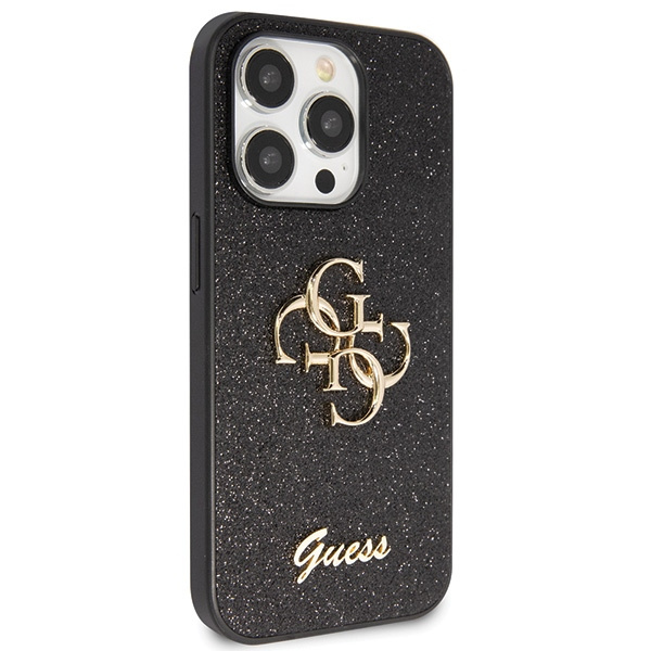 Guess GUHCP14LHG4SGK Apple iPhone 14 Pro hardcase Glitter Script Big 4G black