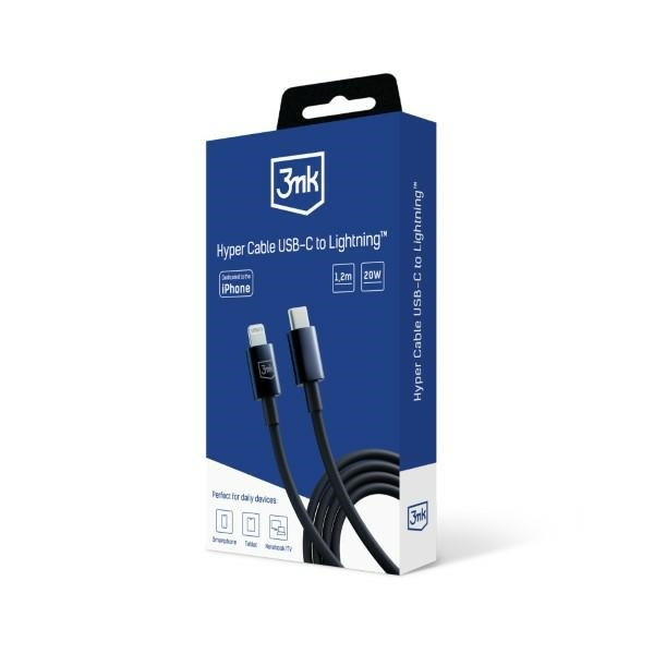 3MK cable Hyper USB-C / Lightning 20W 1.2m black