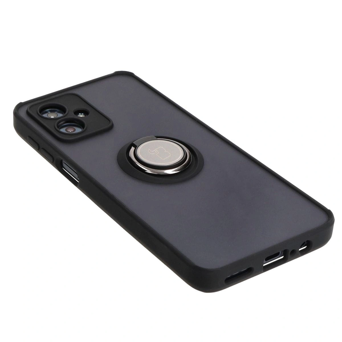 Bizon Case Hybrid Ring Motorola Moto G54 5G smoky with a black frame