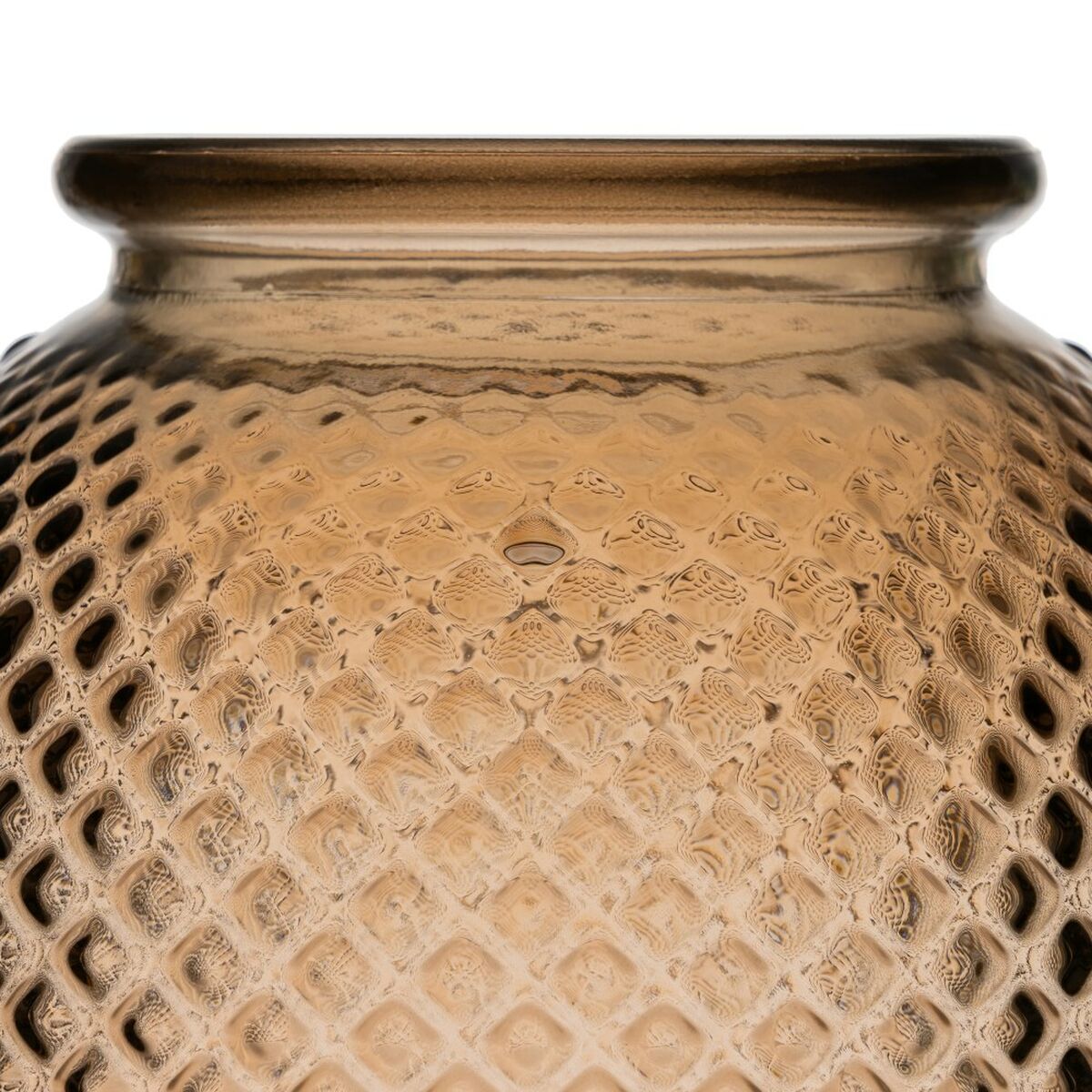 Vase recycled glass 24 x 24 x 24 cm Caramel
