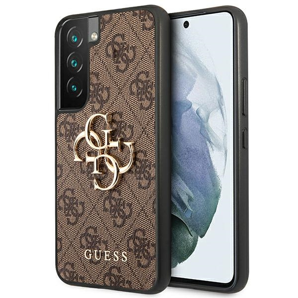 Guess GUHCS22S4GMGBR Samsung Galaxy S22 brown hardcase 4G Big Metal Logo