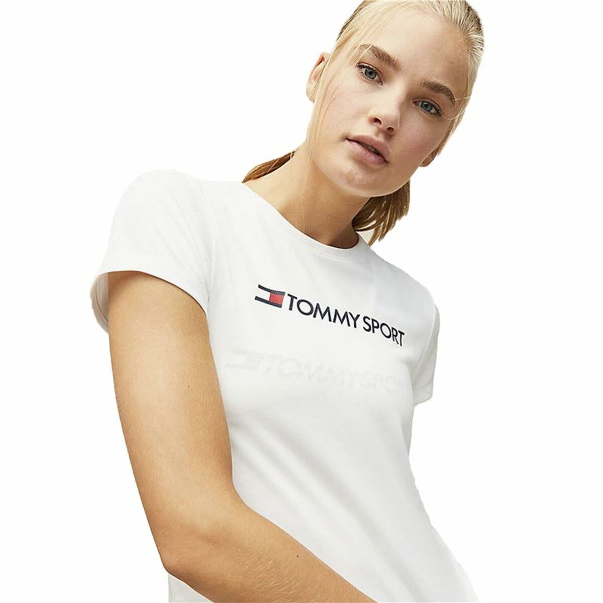 T-shirt Tommy Hilfiger Logo Chest White Lady