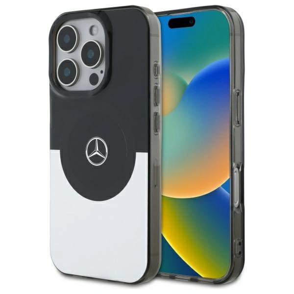 Mercedes MEHMP16L23HBIGK Apple iPhone 16 Pro hardcase Double Layer BiColor MagSafe black silver