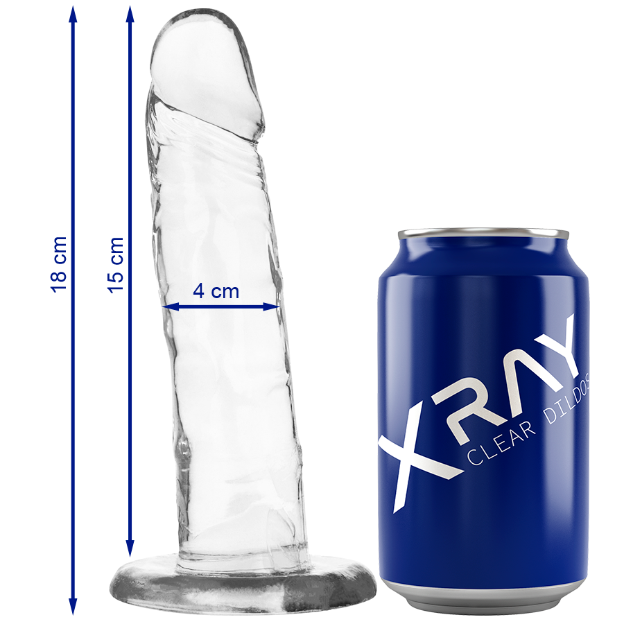 XRAY CLEAR COCK 18CM X 4CM