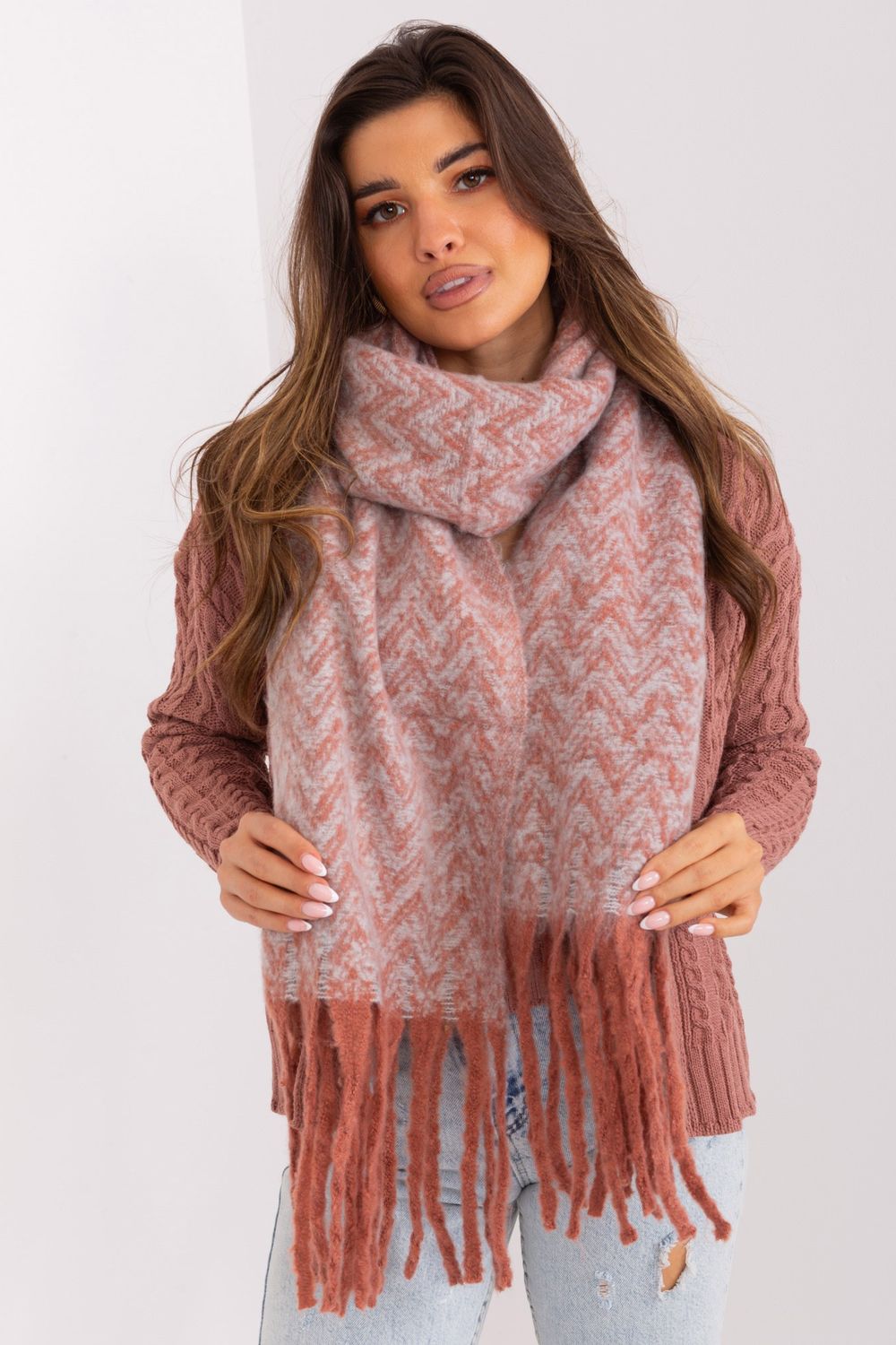  Shawl model 189235 AT  orange