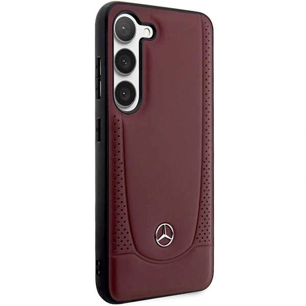 Mercedes MEHCS23SARMRE Samsung Galaxy S23 hardcase Leather Urban Bengale red