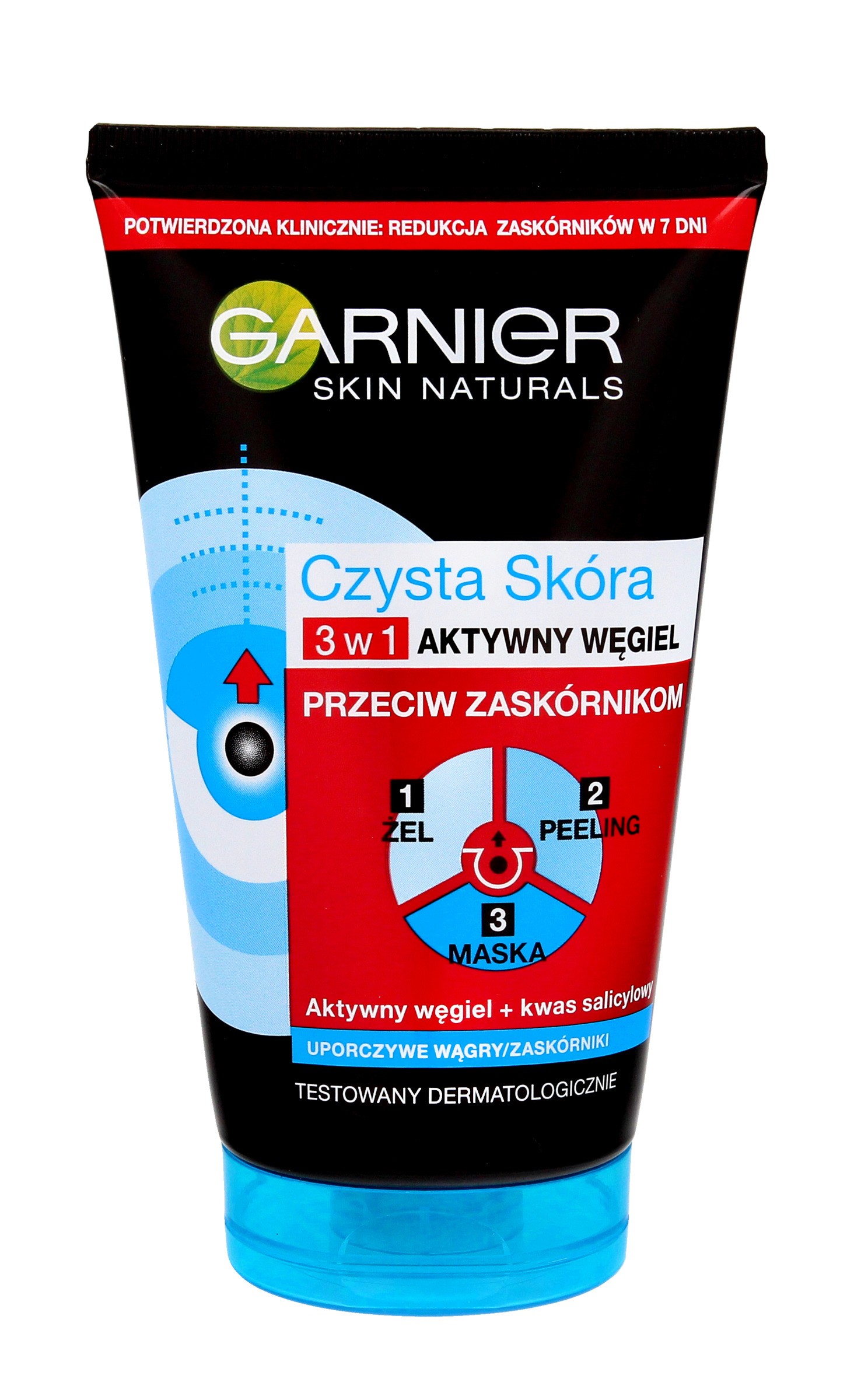 Garnier Skin Naturals Czysta Skóra Aktywny Węgiel Żel 3w1  150ml