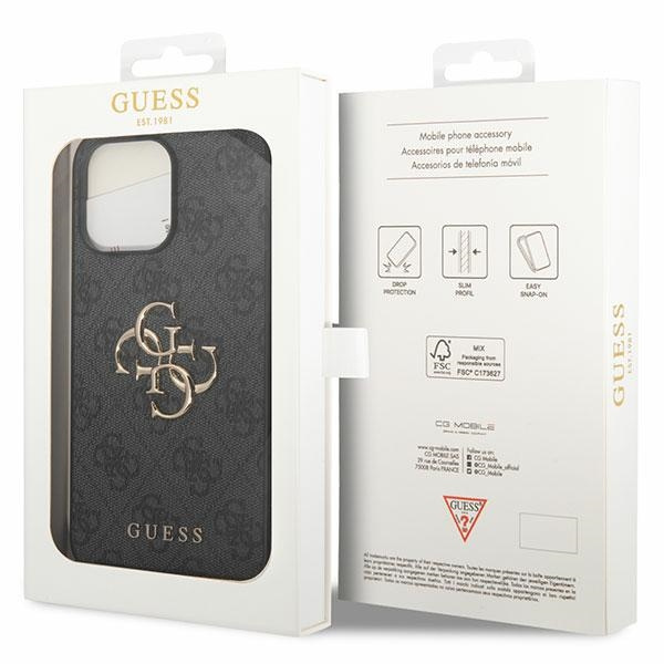 Guess GUHCP15X4GMGGR Apple iPhone 15 Pro Max hardcase 4G Big Metal Logo grey