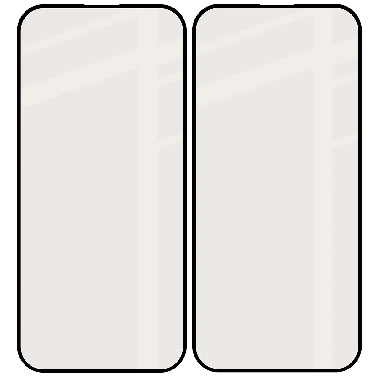Matowe szkło hartowane Bizon Glass Matte Duo do Apple iPhone 15 / 16, czarna ramka [2 PACK]
