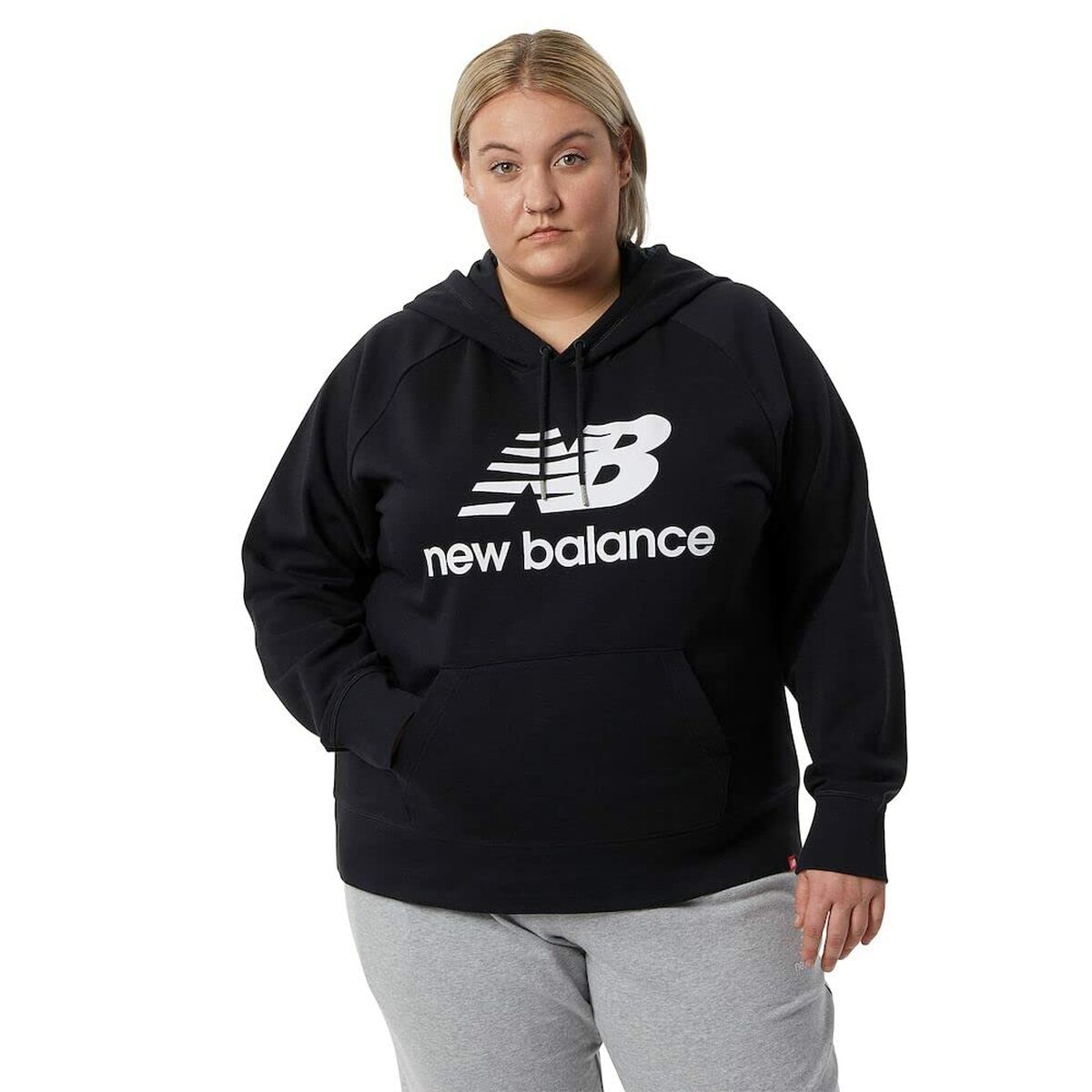 Damen Sweater mit Kapuze New Balance Schwarz