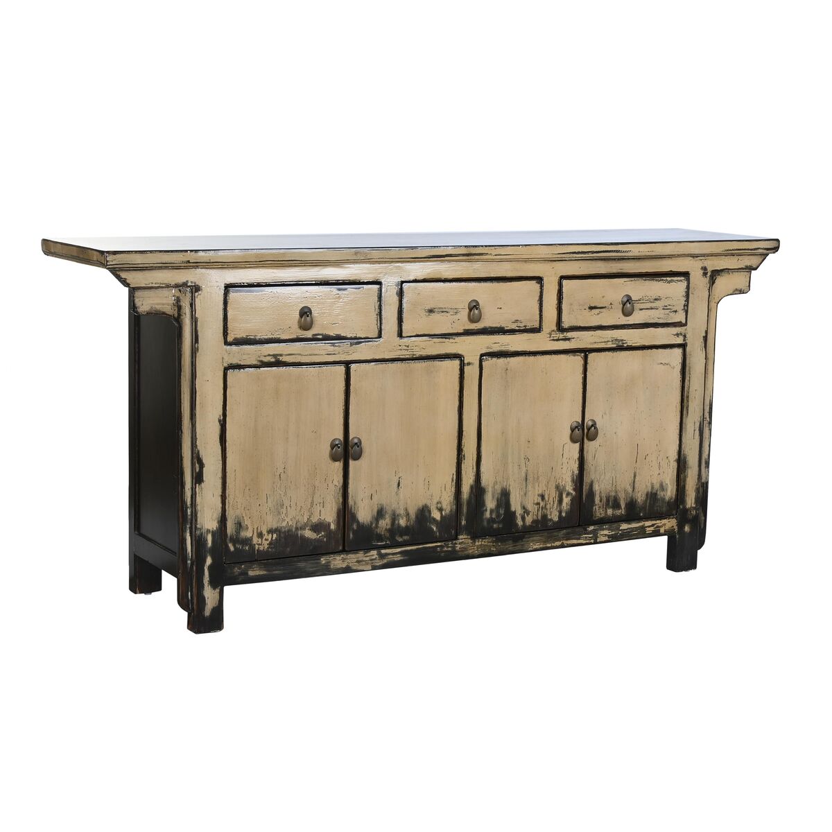 Sideboard DKD Home Decor White Cream Dark brown Elm (176 x 42 x 83 cm)