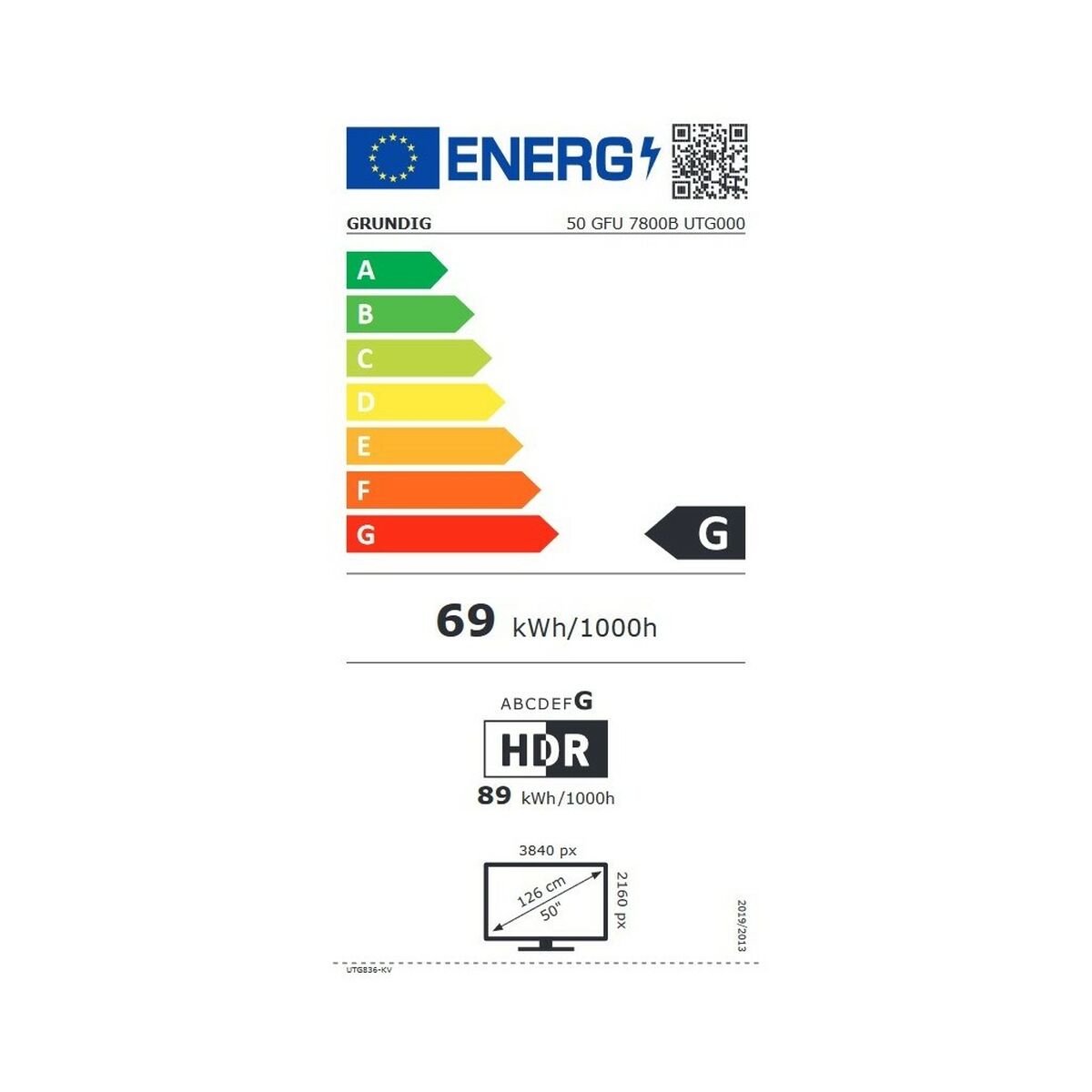 Smart TV Grundig 50GFU7800B   50 50" 4K Ultra HD LED WIFI 3840 x 2160 px Ultra HD 4K 50"