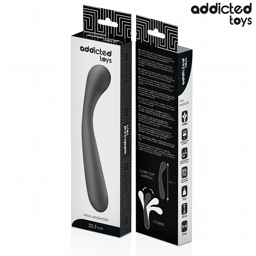 ADDICTED TOYS - DOUBLE ANAL MASSAGER SILICONE 22.5 CM
