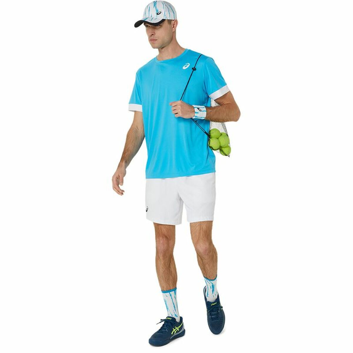 Short-sleeve Sports T-shirt Asics Court Ss Top Sky blue Tennis