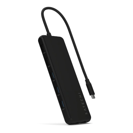 Satechi 13-in-1 Triple Display Multiport Adapter USB-C / 2xHDMI 4K/60Hz, DP 8K/60Hz, 3xUSB-A 3.0 (5Gbps), USB-A 3.1 (10Gbps), 2xUSB-A 2.0 (480Mbps), 2xUSB-C (10Gbps, PD 85W), 1xEthernet 1Gbps, 1xaudio 3,5 mm