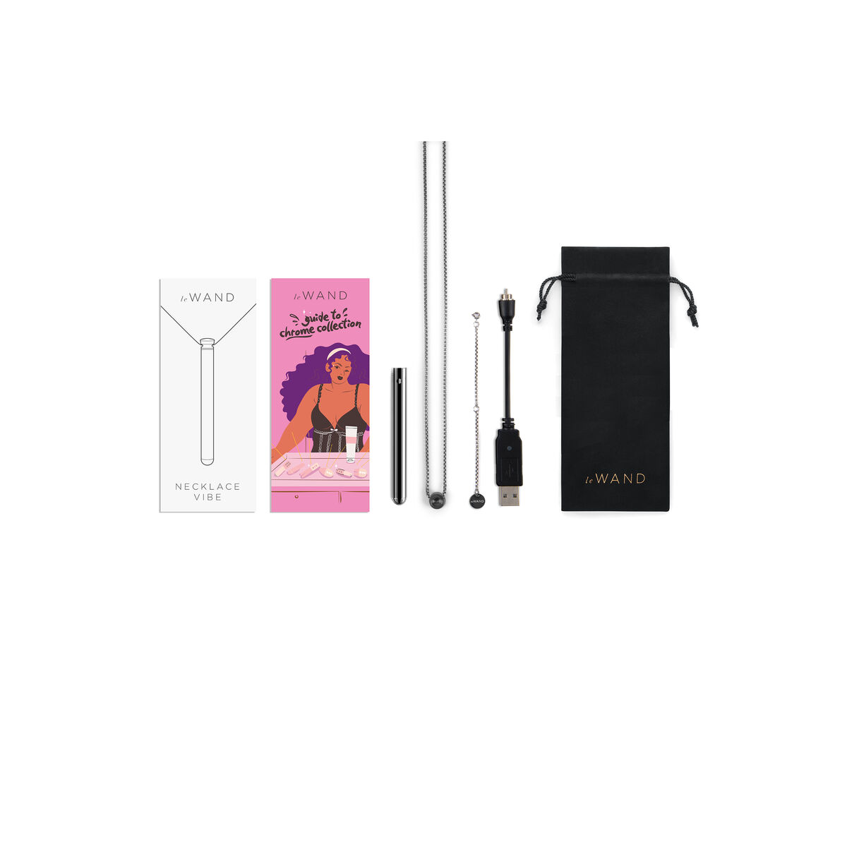 Bullet Vibrator Le Wand Necklace Pendant Black Bullet Vibrator Le Wand Necklace Pendant Black