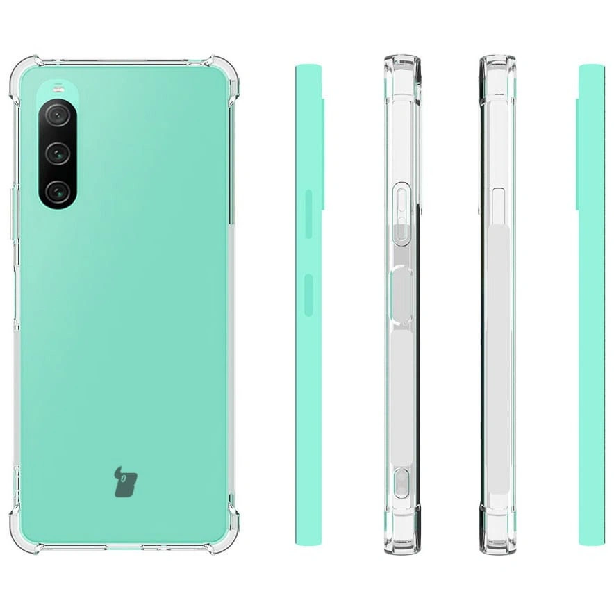 Bizon Case Clear Pack case + 2x screen glass Sony Xperia 10 V clear