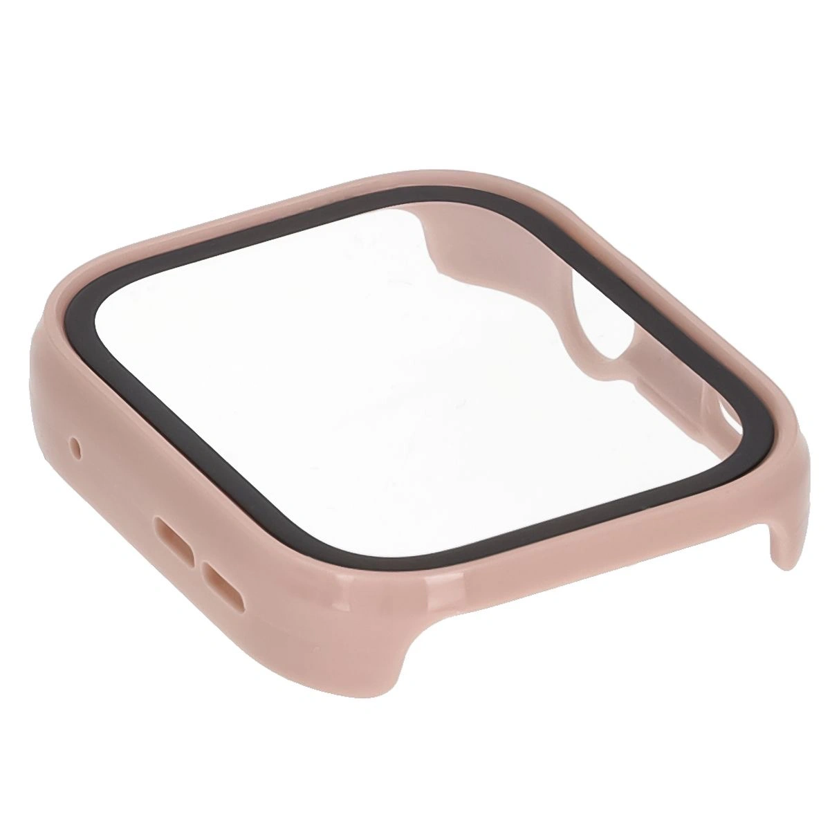 Etui ze szkłem do zegarka Bizon Case+Glass Watch do Huawei Watch Fit 4 różowe