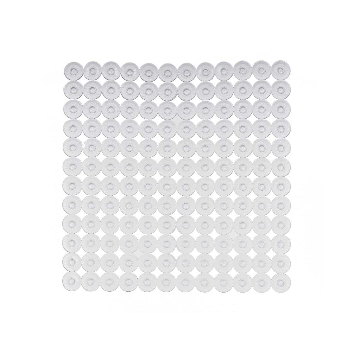 Non-slip Shower Mat Transparent PVC 54 x 54 x 1 cm (6 Units)