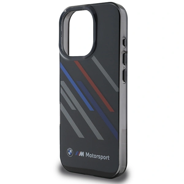 BMW BMHCP16L23HTRAK Apple iPhone 16 Pro hardcase Motorsport IML Random Stripes black