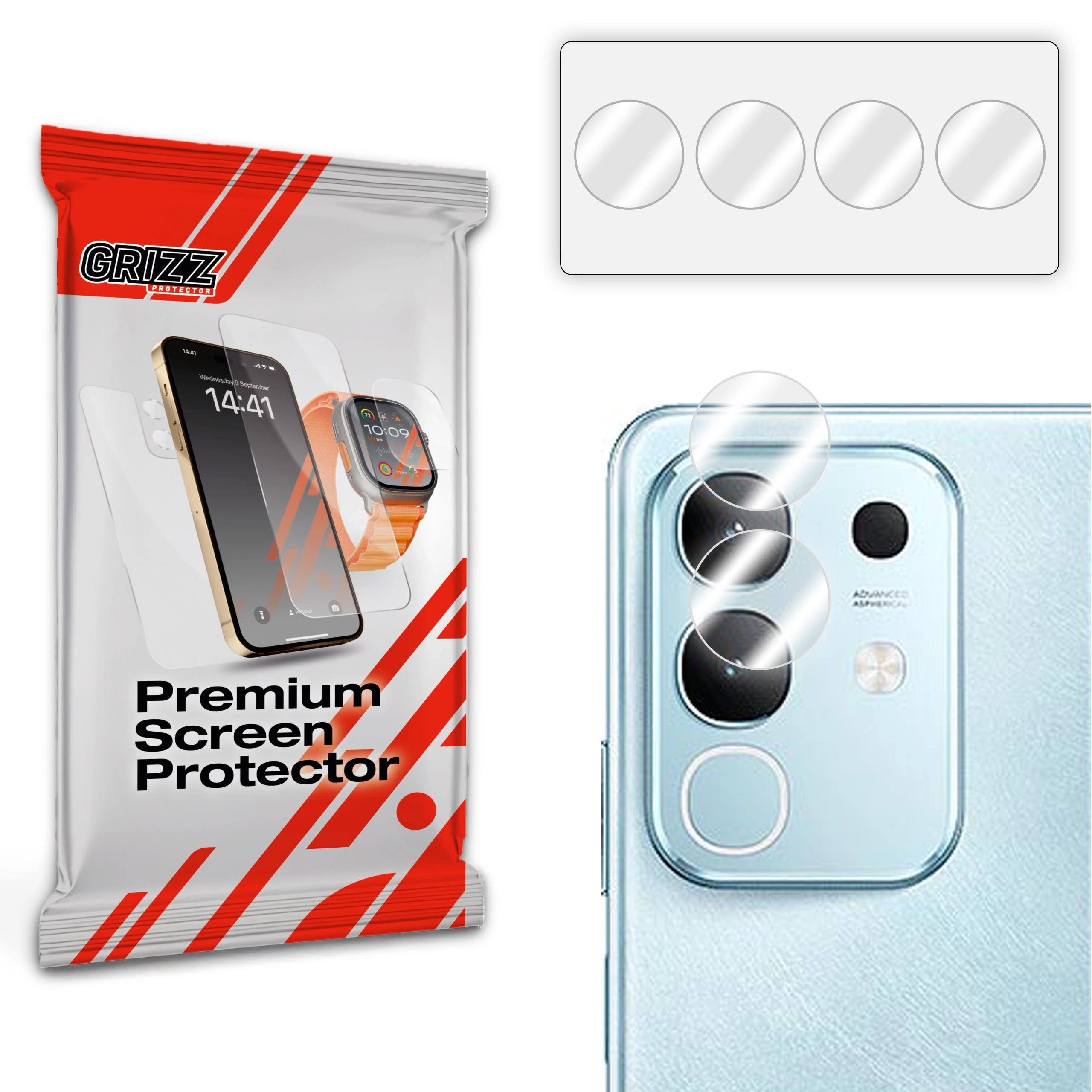 Szkło na aparat GrizzGlass HybridGlass Camera do Vivo Y300t