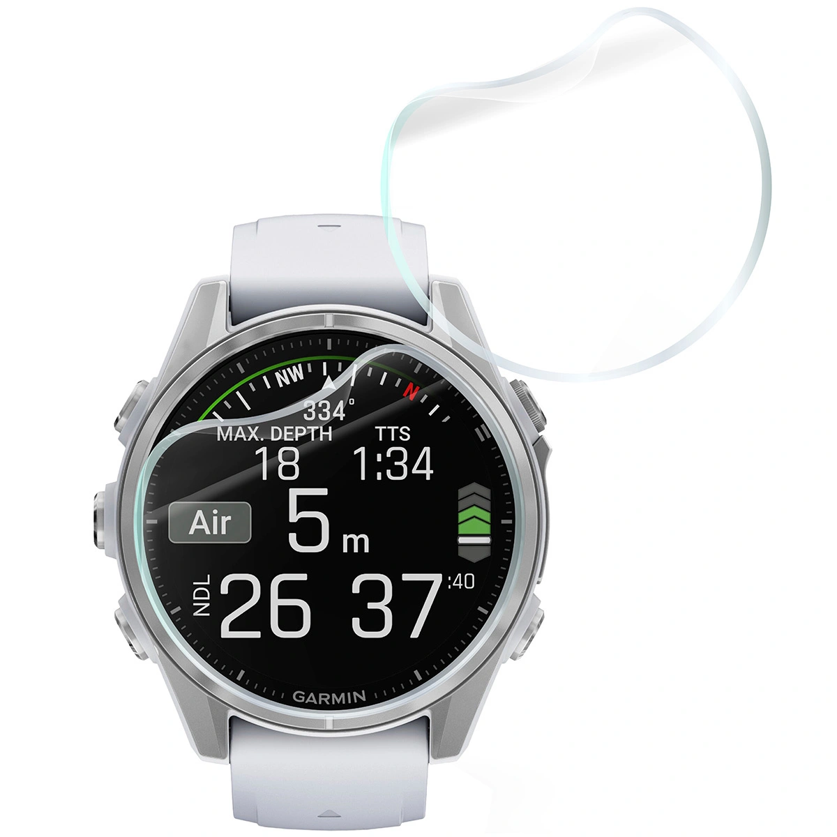 Bizon Glass Watch Hydrogel Garmin Fenix 8 AMOLED 43 mm [2 PACK]