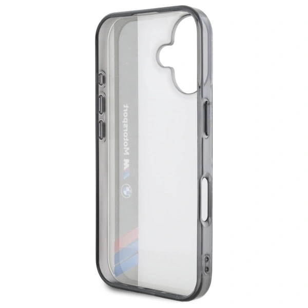 BMW BMHCP16S23HTFEG Apple iPhone 16 hardcase Motorsport IML Vertical Stripe grey