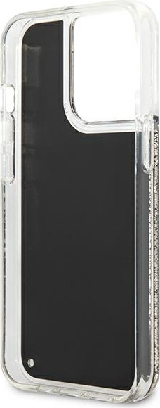 Karl Lagerfeld KLHCP13XLGGKBK Apple iPhone 13 Pro Max black hardcase Liquid Glitter Gatsby