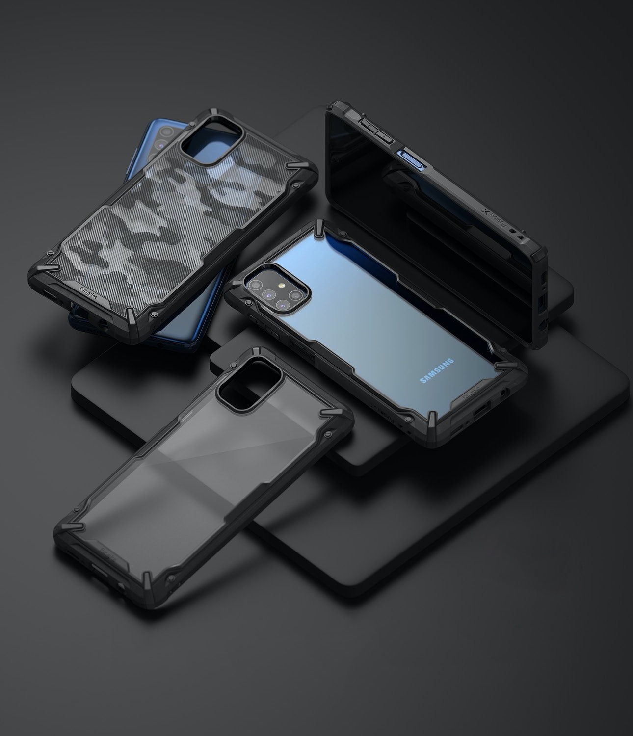 Ringke Fusion-X Samsung Galaxy M51 Camo (Moro) Black