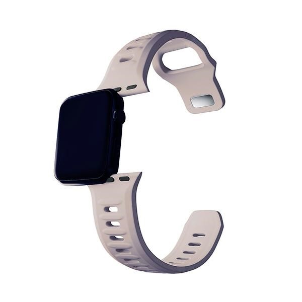 3MK Silicone Watch Strap Apple Watch 4/5/6/7/SE/8/9 40/41mm latte