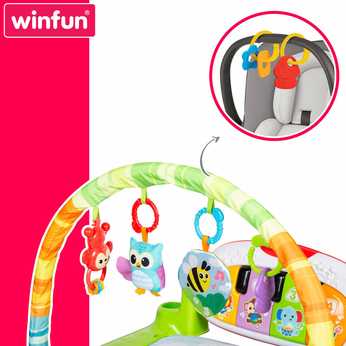 Play mat Winfun Cloth Plastic 63 x 43 x 91 cm (2 Units)