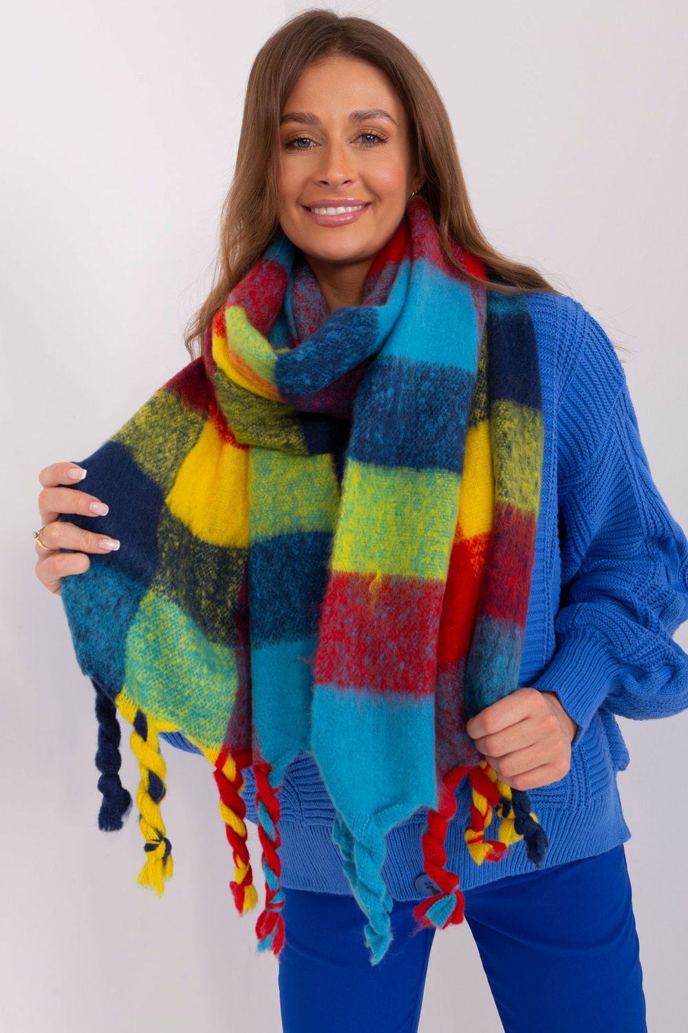  Shawl model 191715 AT  navy blue