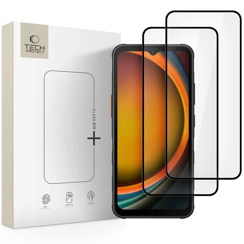 Szkło hartowane Tech-Protect Glass Fit+ Samsung Galaxy Xcover 7 / 7 Pro Black [2 PACK]