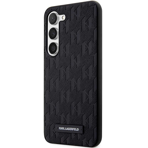 Karl Lagerfeld KLHCS23SSAKLHPK Samsung Galaxy S23 hardcase black Saffiano Mono Metal Logo