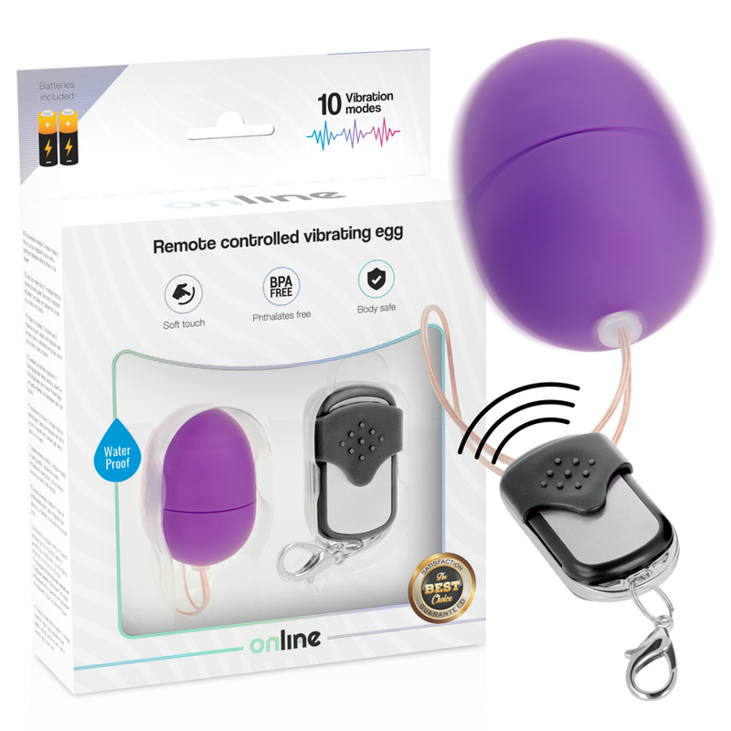 ONLINE- REMOTE CONTROL VIBRATING EGG S LILAC