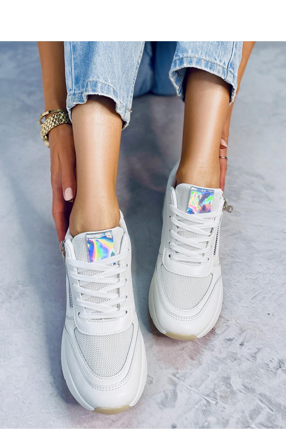 Plateausportschuhe model 178827 Inello weiß Damen