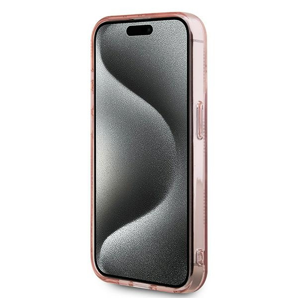 Karl Lagerfeld KLHCP15XHKLPCHP Apple iPhone 15 Pro Max hardcase IML Choupette Head & Monogram pink