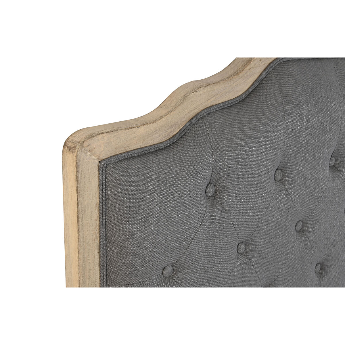 Headboard DKD Home Decor Dark grey Rubber wood 160 x 10 x 120 cm