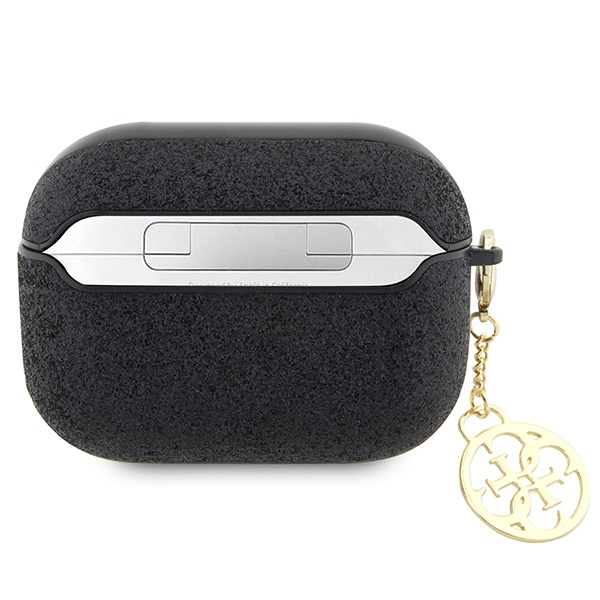Guess GUAP2GLGSHK Apple AirPods Pro 2 black Glitter Flake 4G Charm