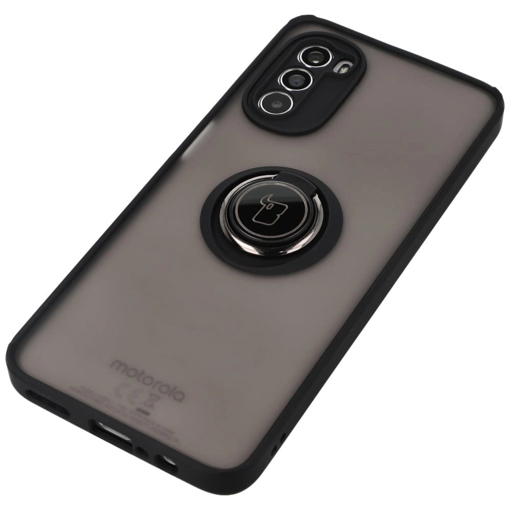 Bizon Case Hybrid Ring Motorola Moto G52 / G82 smoky with a black frame
