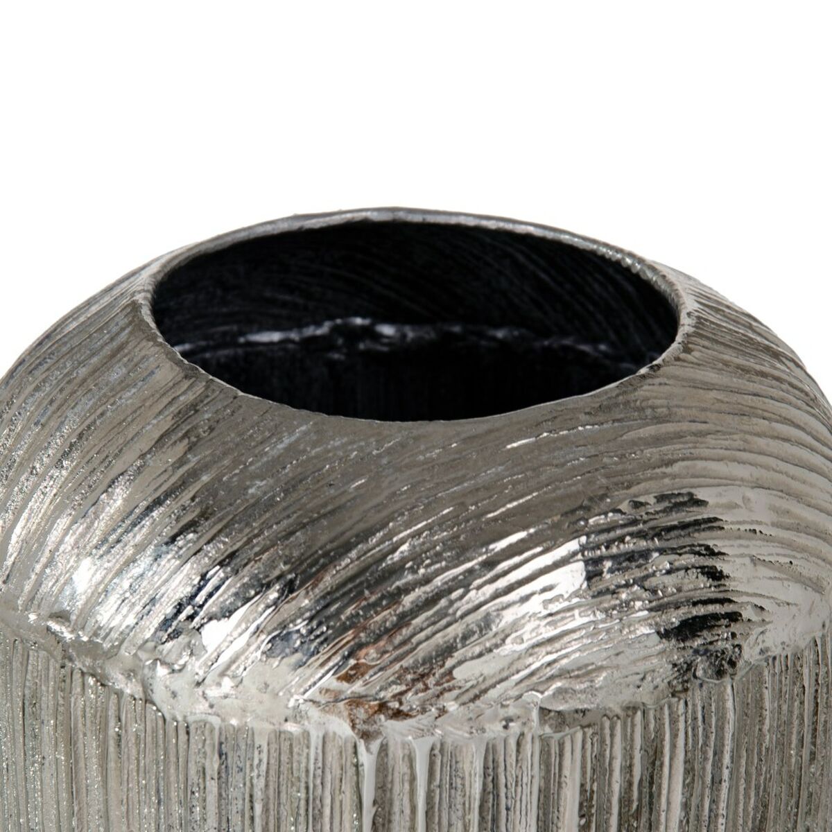 Vase 15 x 15 x 48 cm Silber Aluminium
