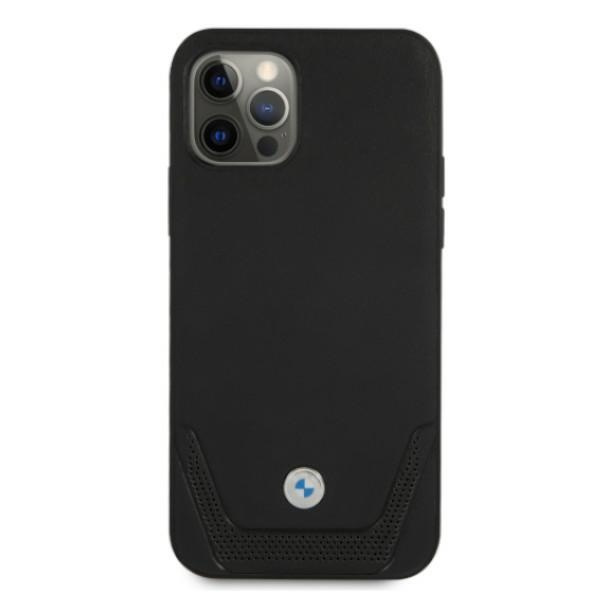 BMW BMHCP12MRSWPK Apple iPhone 12/12 Pro black hardcase Leather Perforate