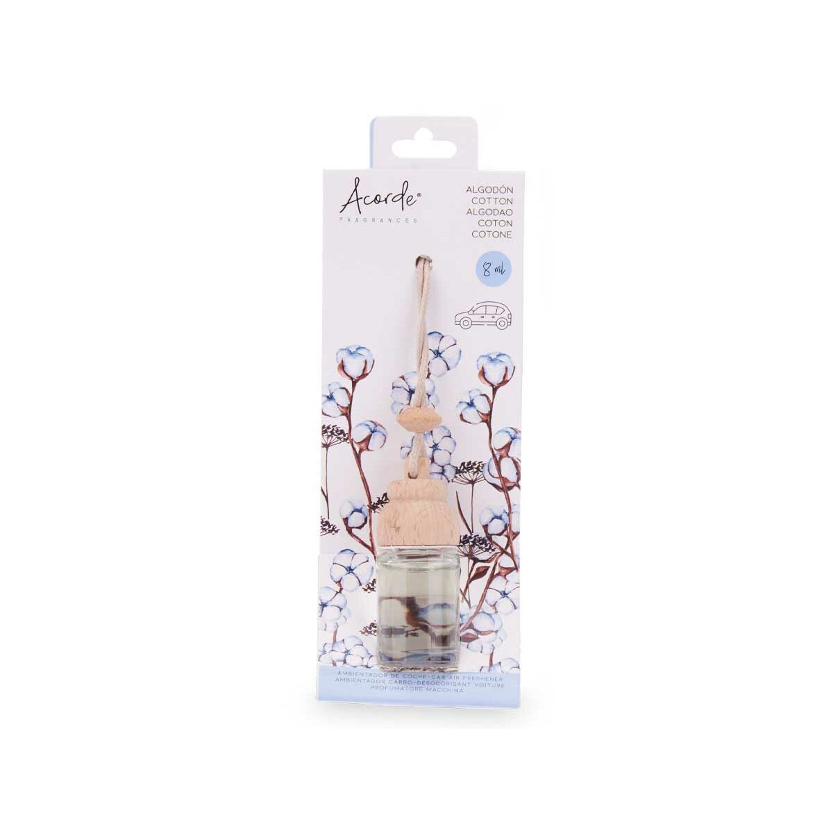 Bamboo toothpicks Acorde 3-G-AR Glass Fragrance Cotton 8 ml (12 Units)
