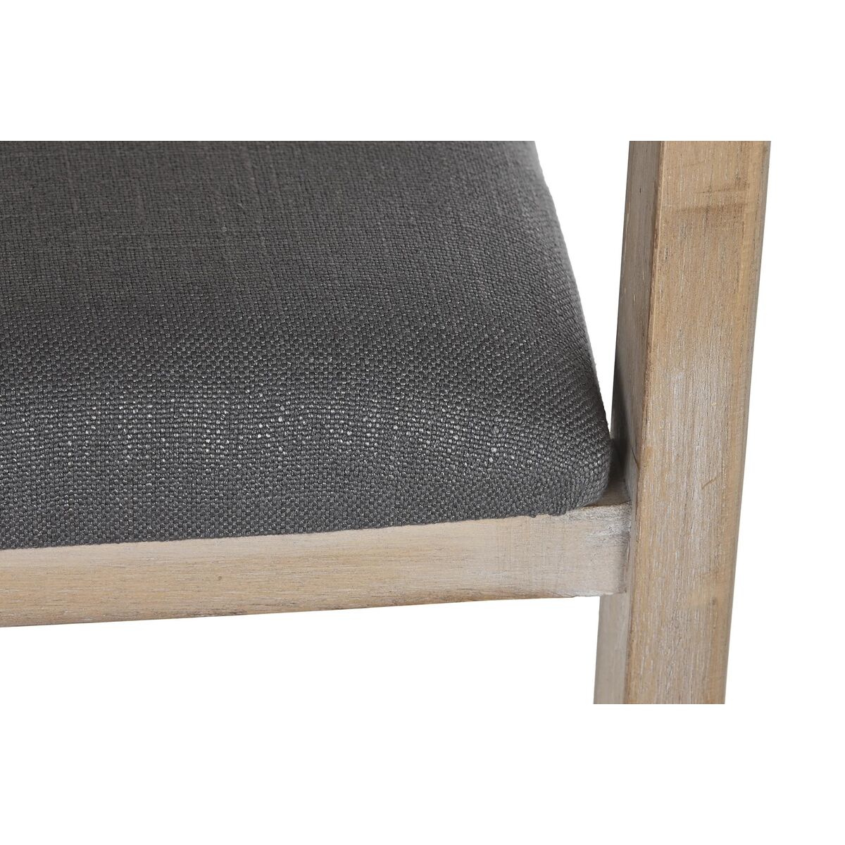 Dining Chair DKD Home Decor Fir Natural Dark grey Rattan (59 x 55 x 88 cm)