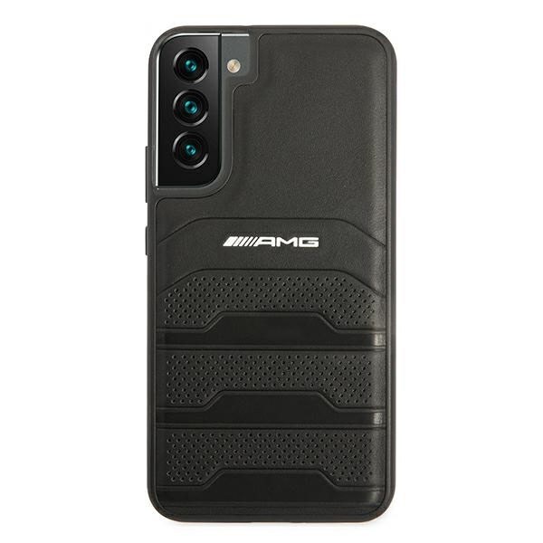 Mercedes AMG AMHCS22MGSEBK Samsung Galaxy S22+ Plus black hardcase Leather Debossed Lines